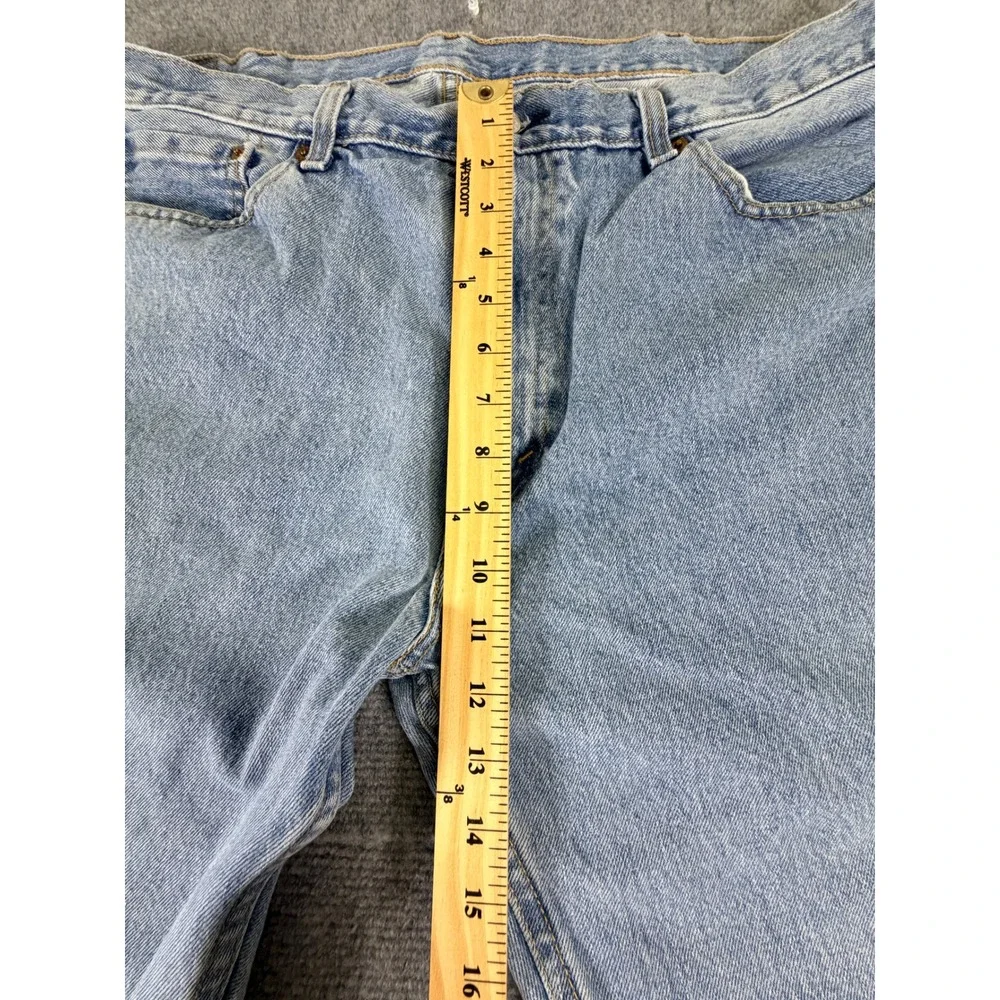 Levis 505 Regular Fit Jeans Mens 40x30 Light Wash Straight Leg Denim Blue Pants